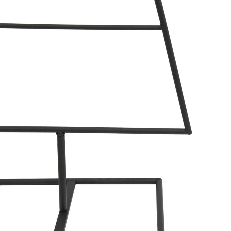 vidaXL fekete fém karácsonyfa dekorációhoz 125 cm