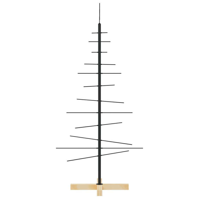 vidaXL fekete fém karácsonyfa alap dekorációhoz 120 cm