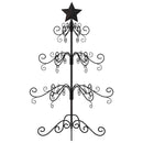 vidaXL fekete fém karácsonyfa dekorációhoz 90 cm