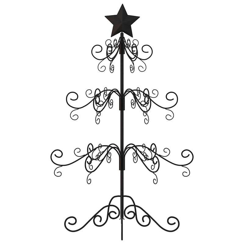 vidaXL fekete fém karácsonyfa dekorációhoz 90 cm