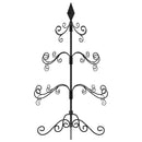 vidaXL fekete fém karácsonyfa dekorációhoz 90 cm