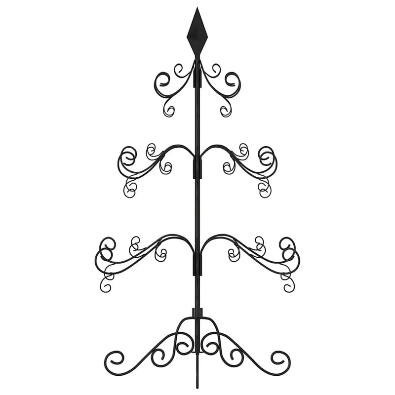 vidaXL fekete fém karácsonyfa dekorációhoz 90 cm