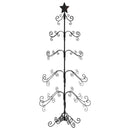 vidaXL fekete fém karácsonyfa dekorációhoz 150 cm