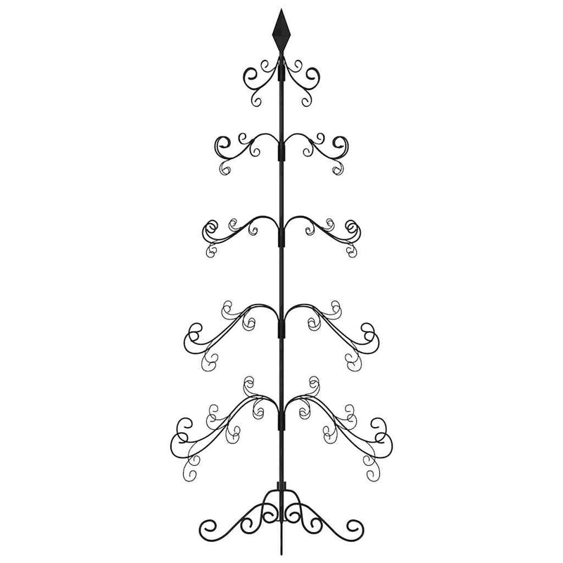 vidaXL fekete fém karácsonyfa dekorációhoz 150 cm
