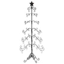 vidaXL fekete fém karácsonyfa dekorációhoz 180 cm