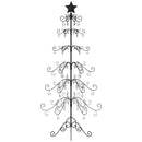 vidaXL fekete fém karácsonyfa dekorációhoz 180 cm