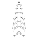 vidaXL fekete fém karácsonyfa dekorációhoz 180 cm