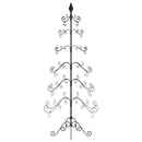 vidaXL fekete fém karácsonyfa dekorációhoz 180 cm