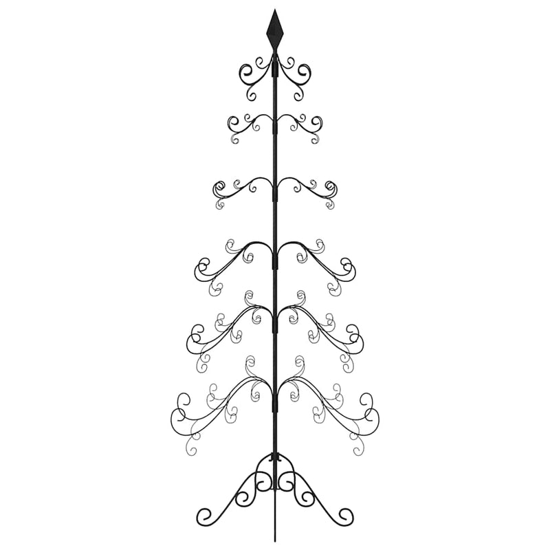 vidaXL fekete fém karácsonyfa dekorációhoz 180 cm