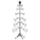 vidaXL fekete fém karácsonyfa dekorációhoz 180 cm