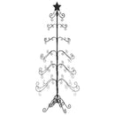 vidaXL fekete fém karácsonyfa dekorációhoz 215 cm