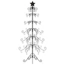 vidaXL fekete fém karácsonyfa dekorációhoz 215 cm