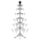 vidaXL fekete fém karácsonyfa dekorációhoz 215 cm