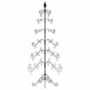 vidaXL fekete fém karácsonyfa dekorációhoz 215 cm