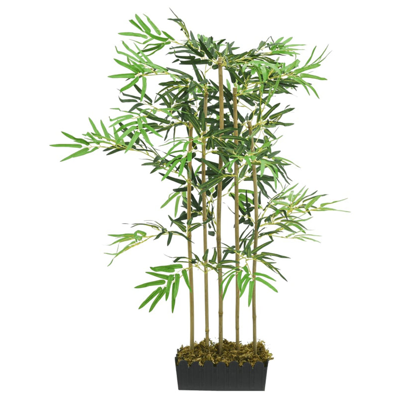 vidaXL zöld mű bambuszfa 730 levéllel 120 cm