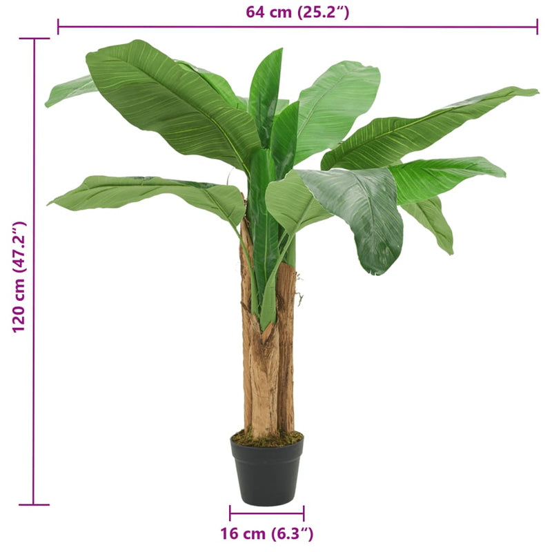 vidaXL zöld mű banánfa 9 levéllel 120 cm