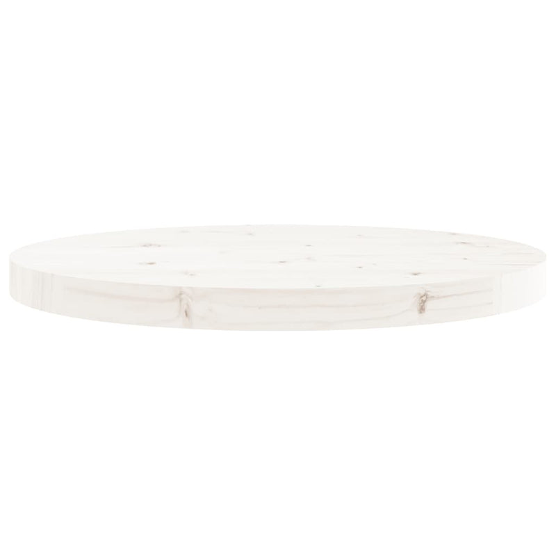 vidaXL fehér tömör fenyőfa kerek asztallap Ø50 x 3 cm