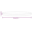 vidaXL fehér tömör fenyőfa kerek asztallap Ø70 x 3 cm