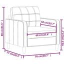 vidaXL világosszürke szövet kanapéfotel 60 cm