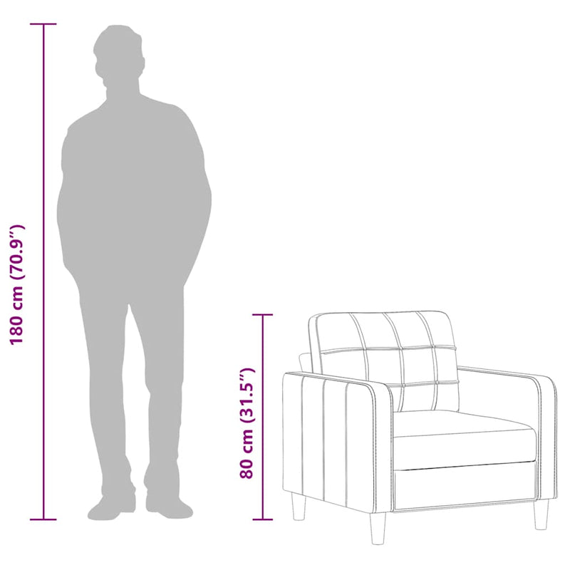 vidaXL világosszürke szövet kanapéfotel 60 cm
