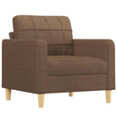 vidaXL barna szövet kanapéfotel 60 cm