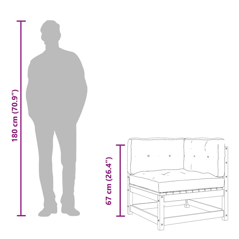 vidaXL barna szövet kanapéfotel 60 cm