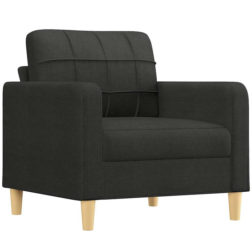 vidaXL fekete szövet kanapéfotel 60 cm