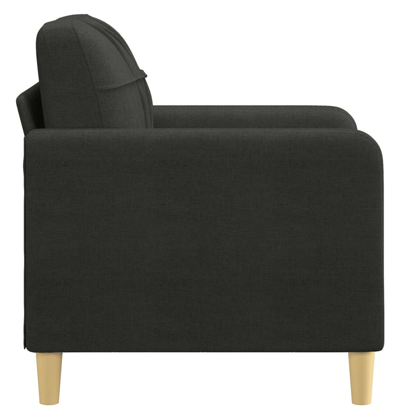 vidaXL fekete szövet kanapéfotel 60 cm