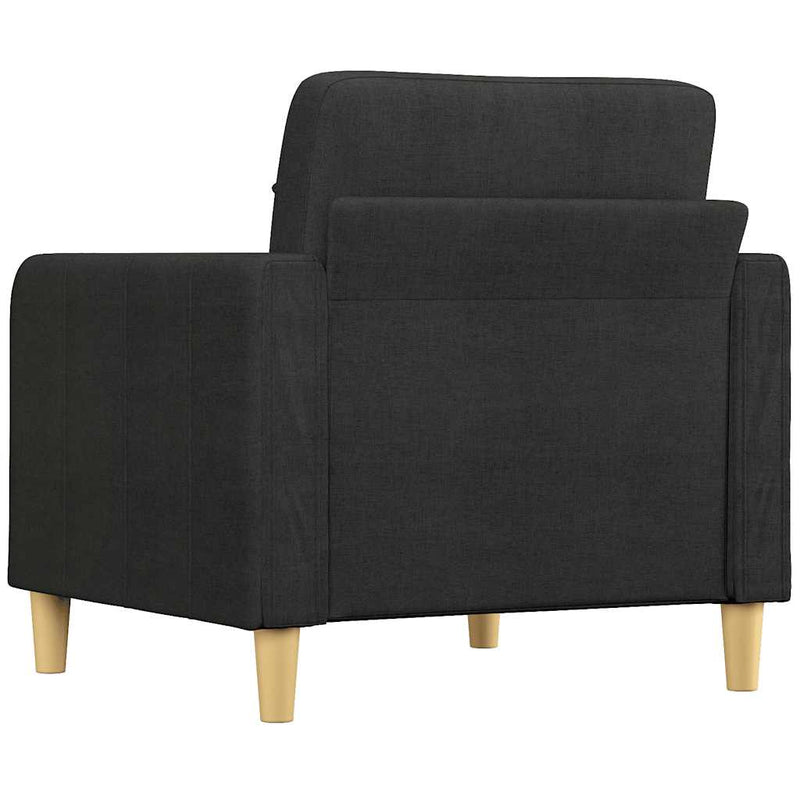 vidaXL fekete szövet kanapéfotel 60 cm