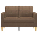 vidaXL kétszemélyes barna szövetkanapé 120 cm