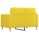 vidaXL 2 személyes világossárga szövet kanapé 120 cm