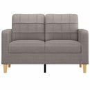 vidaXL kétszemélyes fekete szövetkanapé 120 cm