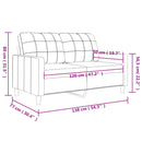 vidaXL kétszemélyes fekete szövetkanapé 120 cm