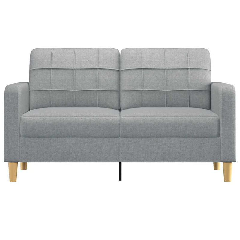 vidaXL kétszemélyes világosszürke szövetkanapé 140 cm