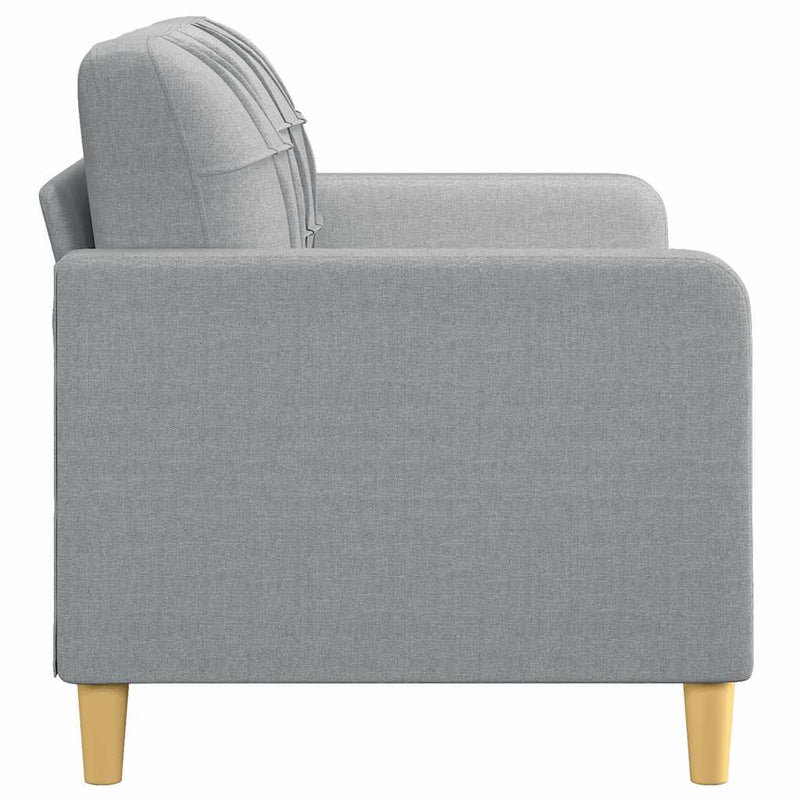 vidaXL kétszemélyes világosszürke szövetkanapé 140 cm