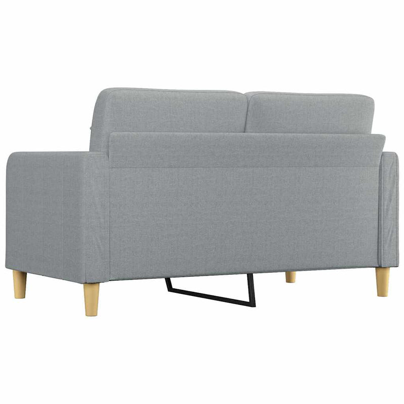 vidaXL kétszemélyes világosszürke szövetkanapé 140 cm
