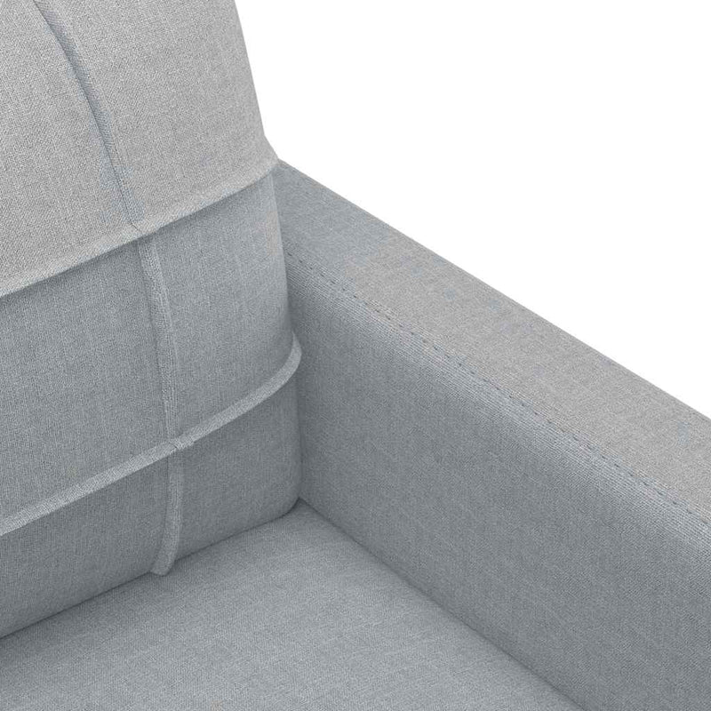 vidaXL kétszemélyes világosszürke szövetkanapé 140 cm