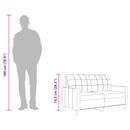 vidaXL kétszemélyes fekete szövetkanapé 140 cm