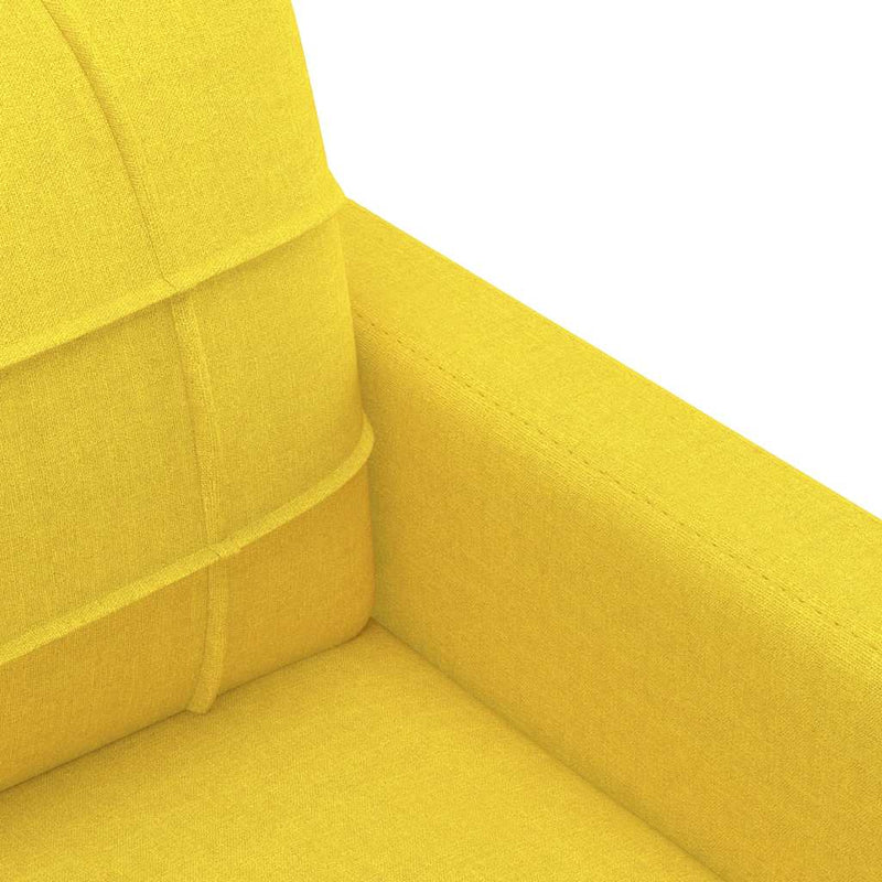 vidaXL 2 személyes világossárga szövet kanapé 140 cm