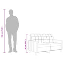 vidaXL 2 személyes világossárga szövet kanapé 140 cm