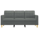 vidaXL 3 személyes sötétszürke szövet kanapé 180 cm