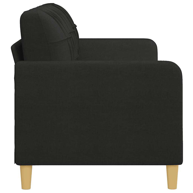 vidaXL 3 személyes fekete szövetkanapé 180 cm
