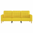 vidaXL 3 személyes világossárga szövet kanapé 180 cm