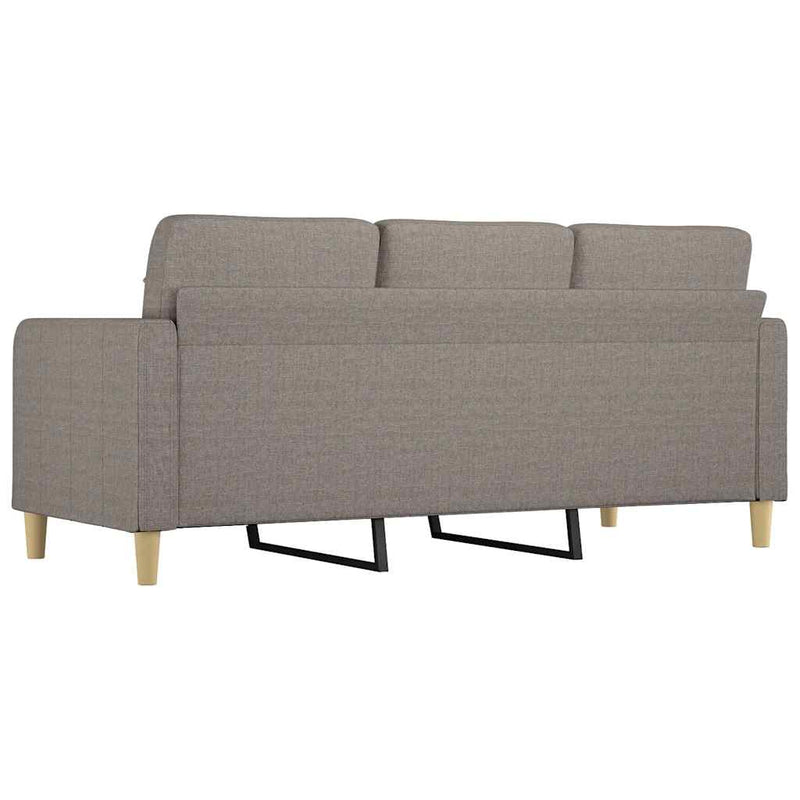 vidaXL 3 személyes fekete szövetkanapé 180 cm