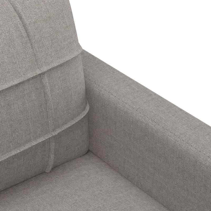 vidaXL 3 személyes fekete szövetkanapé 180 cm