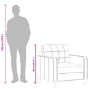 vidaXL krémszínű műbőr kanapéfotel 60 cm