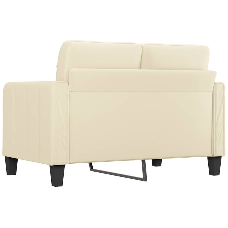 vidaXL 2 személyes krémszínű műbőr kanapé 120 cm