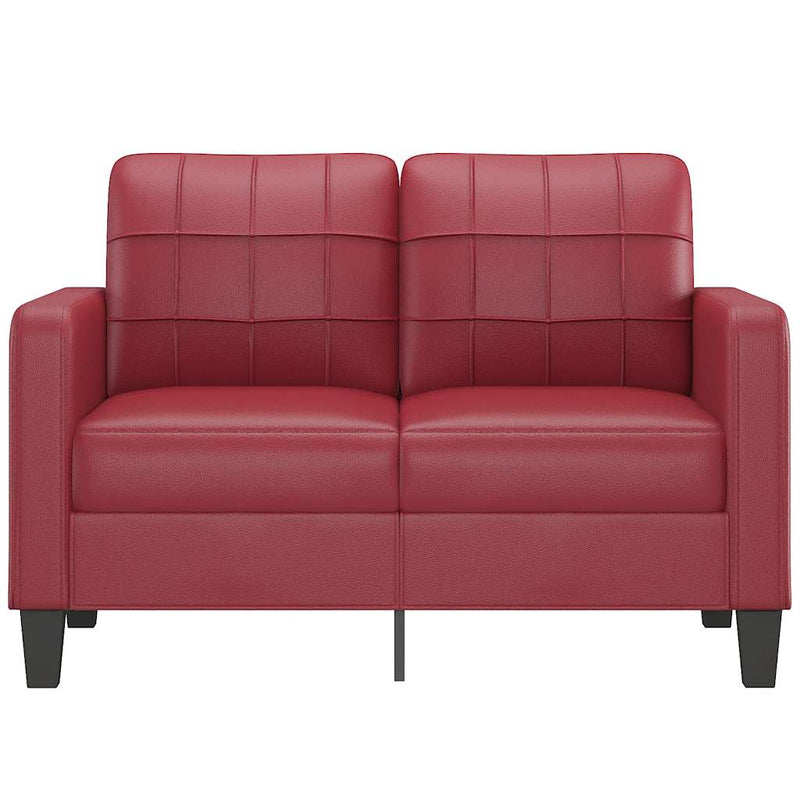 vidaXL 2 személyes bordó műbőr kanapé 120 cm