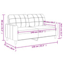vidaXL 2 személyes krémszínű műbőr kanapé 140 cm