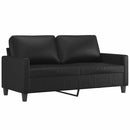 vidaXL 2 személyes fekete műbőr kanapé 140 cm